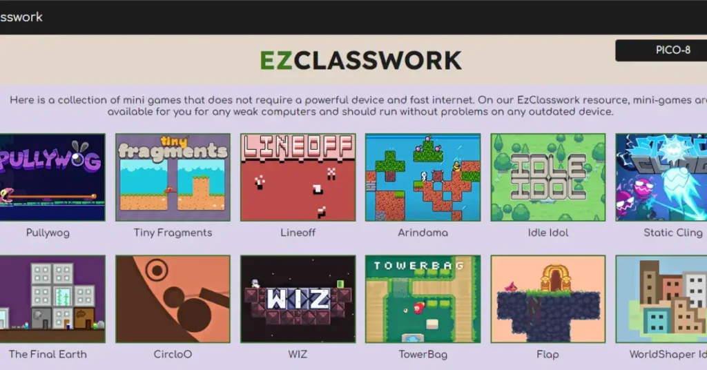 Popular Educational Games on EzClasswork